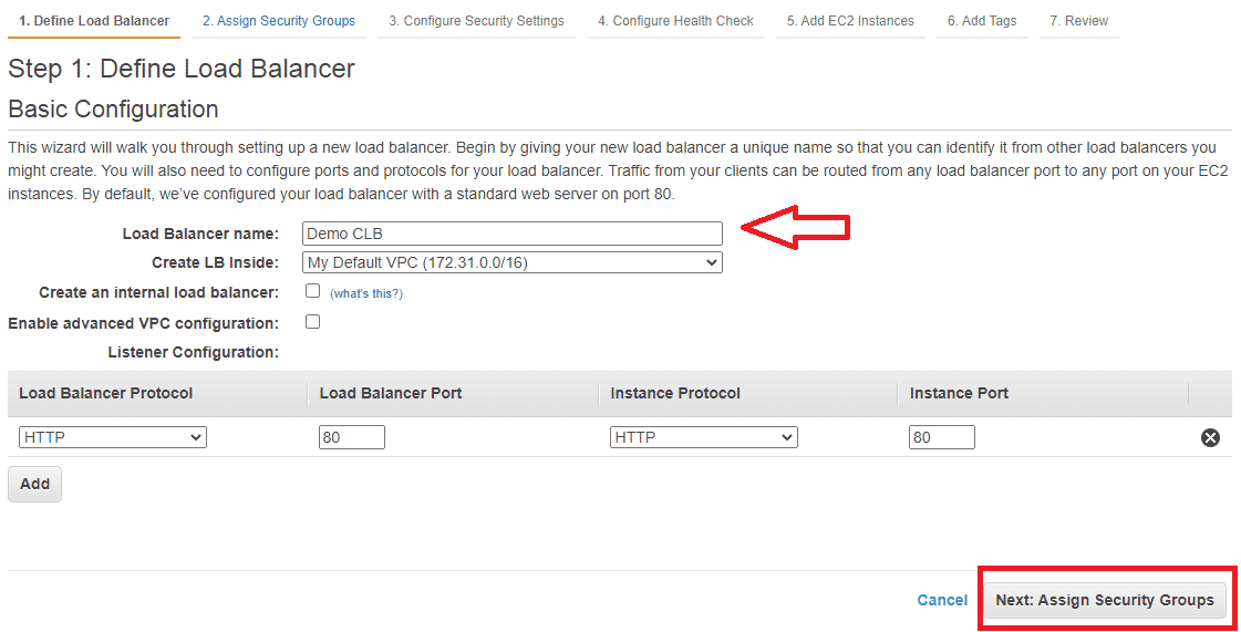 AWS Classic Load Balancer