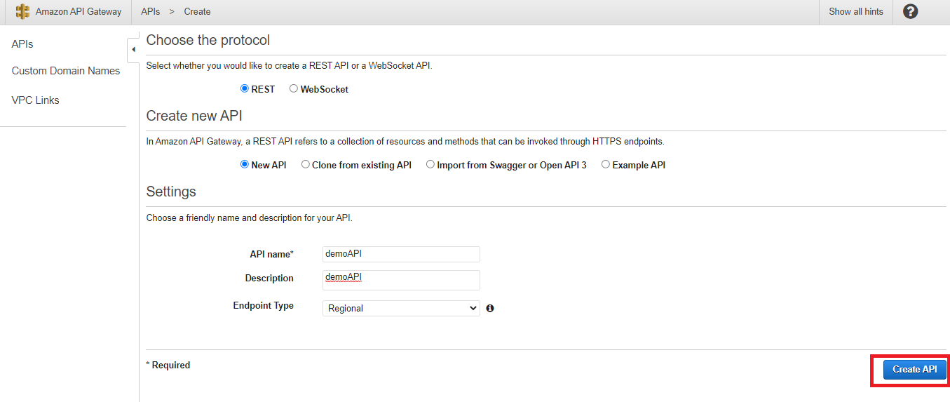 AWS API GATEWAY