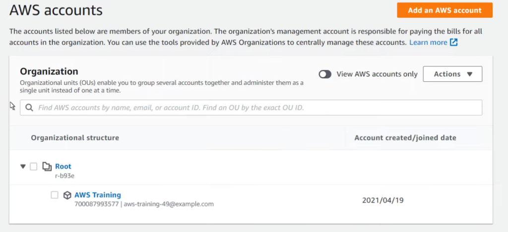 Adding An Account In AWS Organization - Thinkcloudly