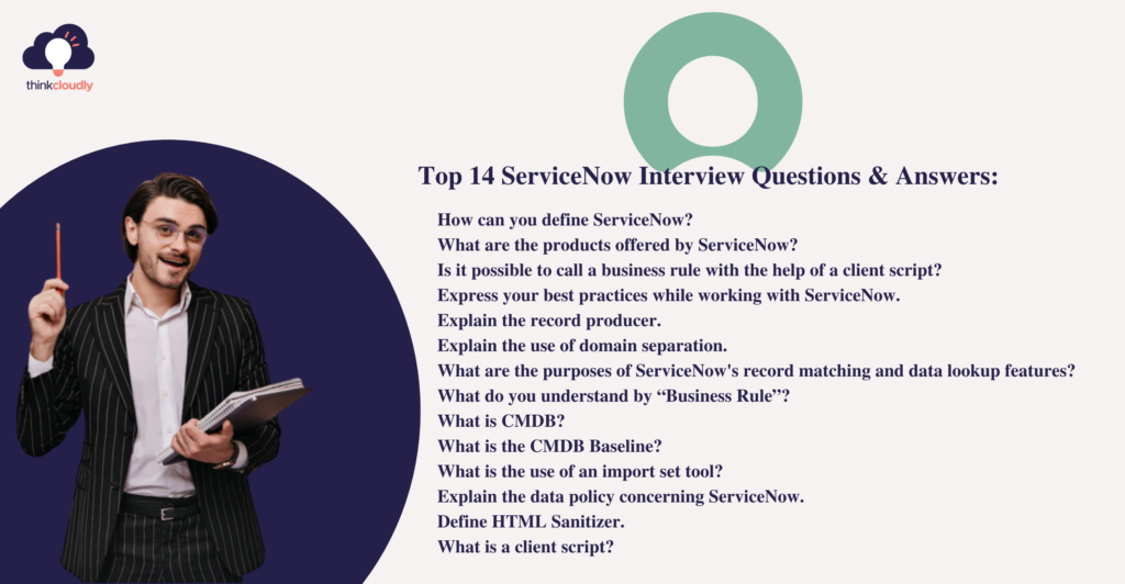 Top 14 ServiceNow Interview Questions And Answers - Thinkcloudly