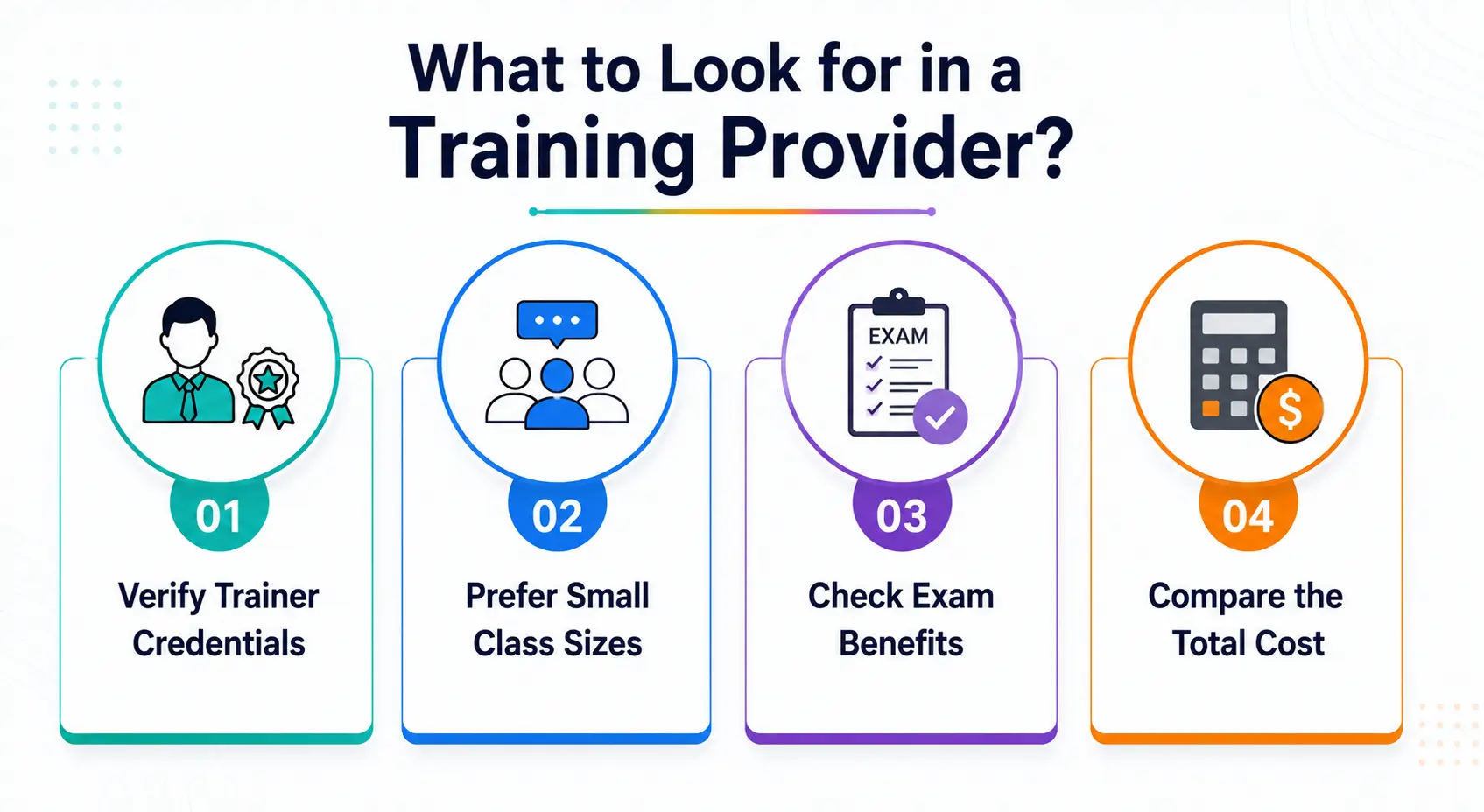 What to Look for in a Training Provider What to Look for in a Training Provider